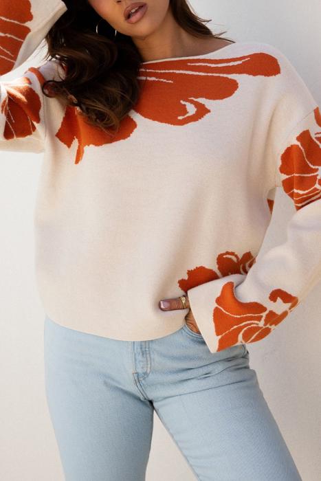 Flower Relaxed Fit Dream Sweater | S-XL