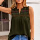  Shirred V-Neck Sleeveless Shift Blouse | S-XL