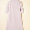  Striped Collar Half Sleeve Shirt Maxi Dress | S-XL