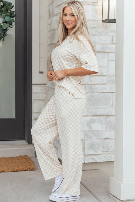 Checkered Spring 2pcs Lounge Pant Set | S-XL