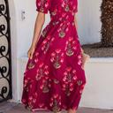  Floral Print V Neck Maxi Dress | S-XL