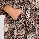  Leopard Print Ruffled Long Sleeve Mini Dress | S-XL