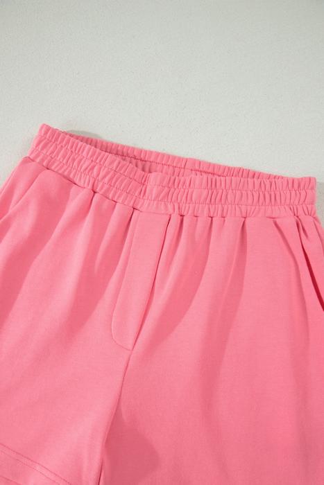 Ruffled Half Zipped Short Set | S-XL