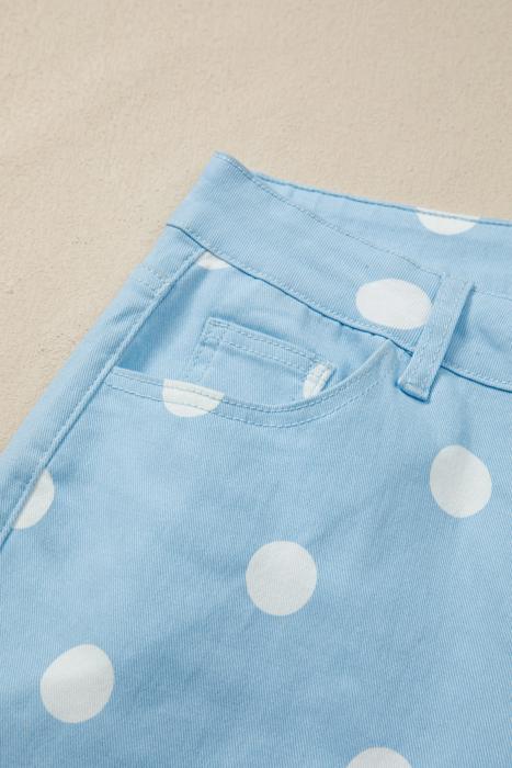 Raw Hem Polka Dot Shift Jeans