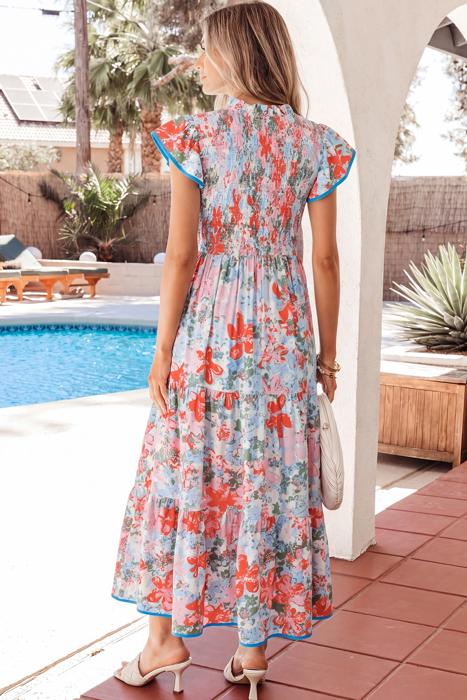 Meadow Bloom Flutter Sleeve Dress | S-XL