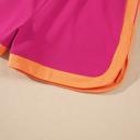  Colorblock Half-Zip Athleisure Shorts Set | S-XL