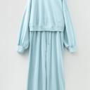  Drop Shoulder Puff Sleeve Cropped Pullover Pants Set | S-XL