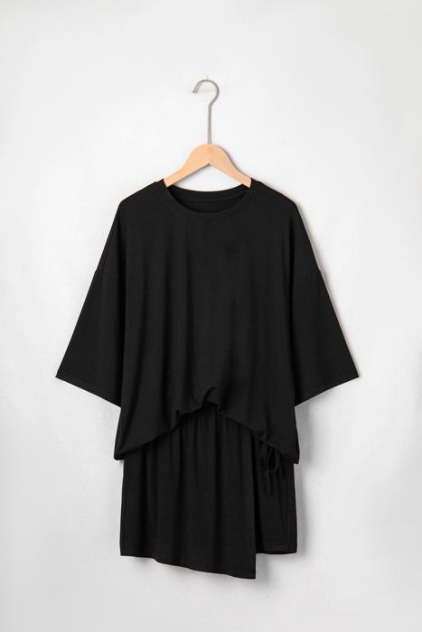 Relax Fit Tie Wrap Oversized Skort Set | S-XL