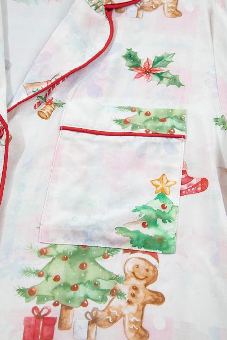 Merry Gingerbread Plaid Pajama Set | S-XL
