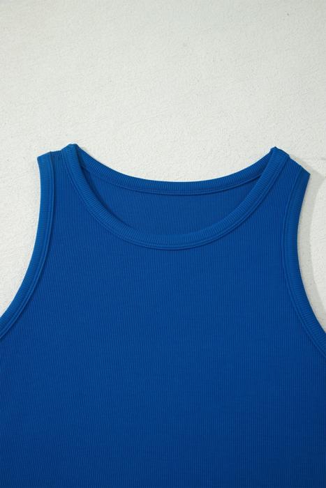 Ribbed Slim Tank Pocket Shorts Set | S-XL