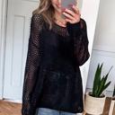  Crochet Open-Knit Sweater Top | S-XL
