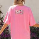  Bloom Patched Raw Seam Oversized Tee | S-XL
