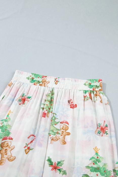 Merry Gingerbread Plaid Pajama Set | S-XL
