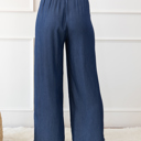  Side Pockets High Waist Wide Leg Lightweight Jeans-Like Pants | S-XXL