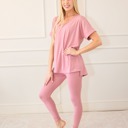  Buttery Soft Microfiber Short Sleeve Loungewear Set | S-3X