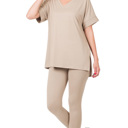  Buttery Soft Microfiber Short Sleeve Loungewear Set | S-3X