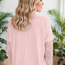  Belle Bow Textured Sheer Long Sleeve Tee | S-XL