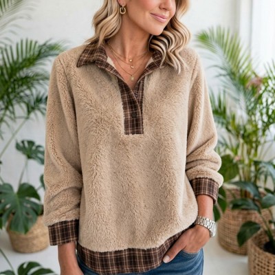 Ever Plaid Cozy Fleece Sweatshirt | S-XL