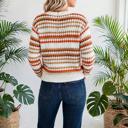  Striped Eyelet Detail Sweater | S-XL