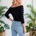  Elara Chic 3/4 Off Shoulder Top | S-XL
