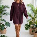  Cozy Cable Knit Sweater Dress | S-XL