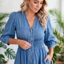  Blue Belle Denim Midi Dress
