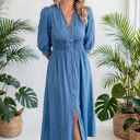  Blue Belle Denim Midi Dress