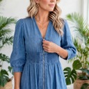  Blue Belle Denim Midi Dress