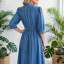  Blue Belle Denim Midi Dress