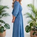  Blue Belle Denim Midi Dress
