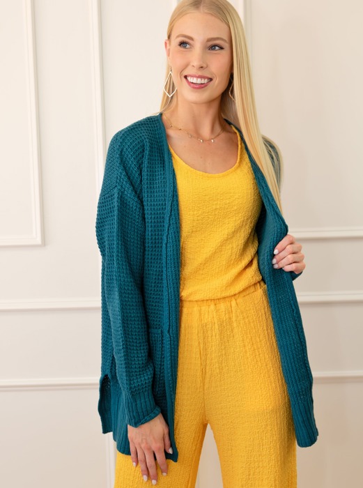 Fall Waffle Pocket Cardigan Sweater | S-XL