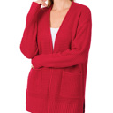  Fall Waffle Pocket Cardigan Sweater | S-XL