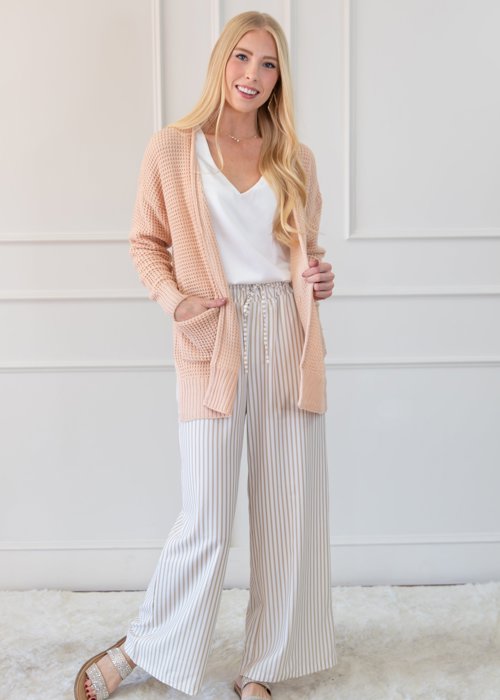 Fall Waffle Pocket Cardigan Sweater | S-XL