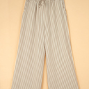  Stripe Wide Leg Adjustable Drawstring Waist Pants | 1X-3X