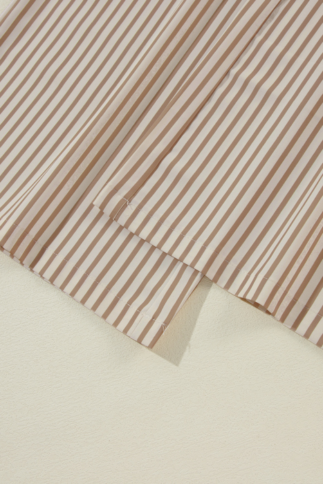 Stripe Wide Leg Adjustable Drawstring Waist Pants | 1X-3X