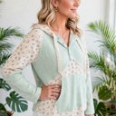  Petal & Thread Button Hooded Patchwork Top | S-XL
