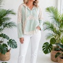  Petal & Thread Button Hooded Patchwork Top | S-XL