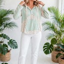  Petal & Thread Button Hooded Patchwork Top | S-XL
