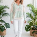  Petal & Thread Button Hooded Patchwork Top | S-XL