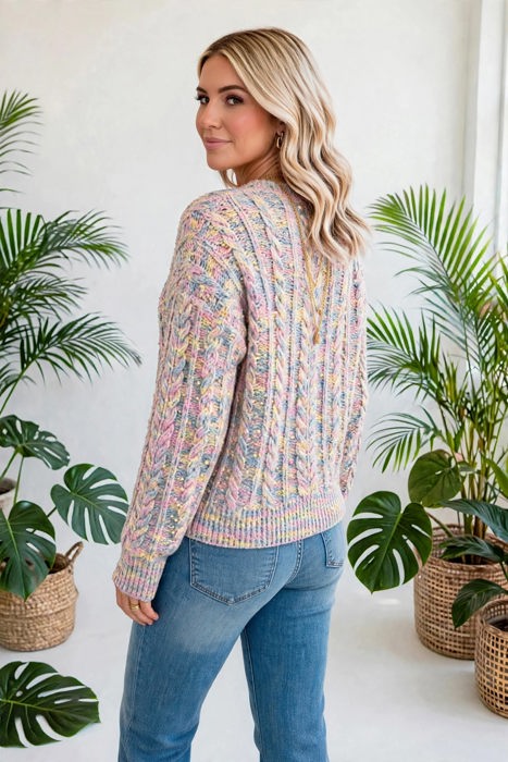 Chalet Confetti Cable Sweater | S-XL