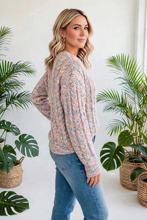 Chalet Confetti Cable Sweater | S-XL