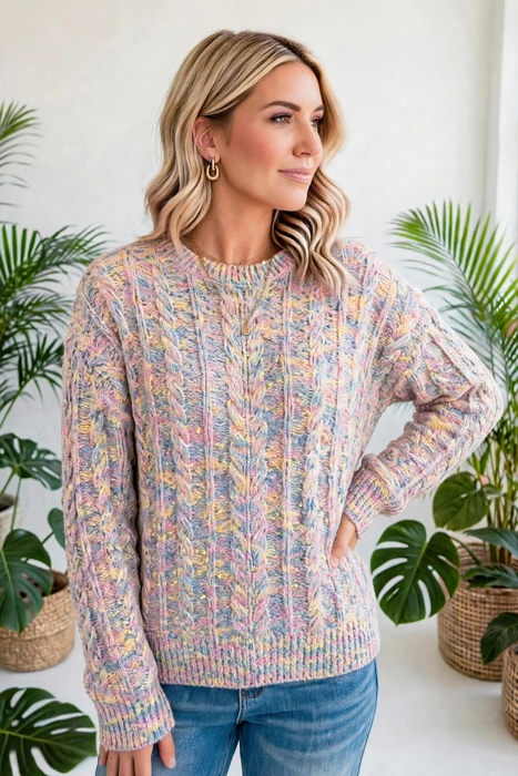 Chalet Confetti Cable Sweater | S-XL