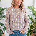  Chalet Confetti Cable Sweater | S-XL