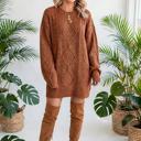  Cozy Cable Knit Sweater Dress | S-XL