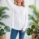  COTTON Fall Raglan Sleeve Thumbhole Top | S-XL