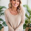  COTTON Fall Raglan Sleeve Thumbhole Top | S-XL