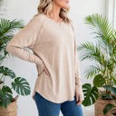  COTTON Fall Raglan Sleeve Thumbhole Top | S-XL