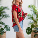  Checkerboard Short Sleeve Knit Sweater | S-XL