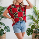  Checkerboard Short Sleeve Knit Sweater | S-XL