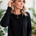  Casual Knit Long Sleeve layering Drop Shoulder Top | S-XL